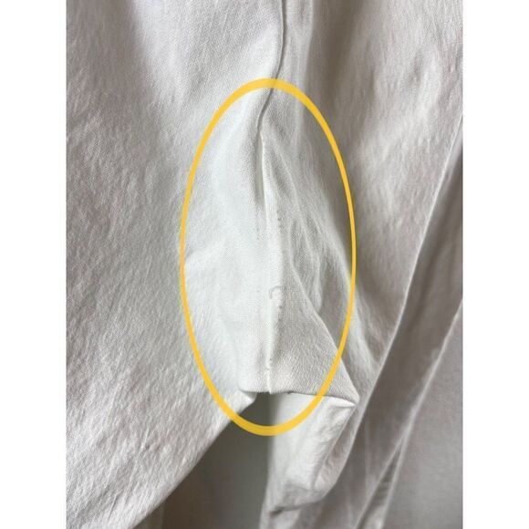 Cut Loose Linen Blend Pull-On Casual Ankle Pant Medium White Laganlook Coastal - Picture 4 of 9